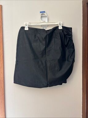 Abercrombie & Fitch Black Faux Leather Mini Skirt